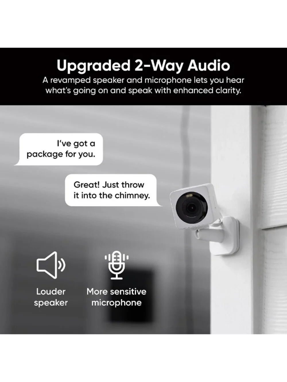 Indoor/Outdoor Security Cameras 2-Pack with Color Night Vision & Motion